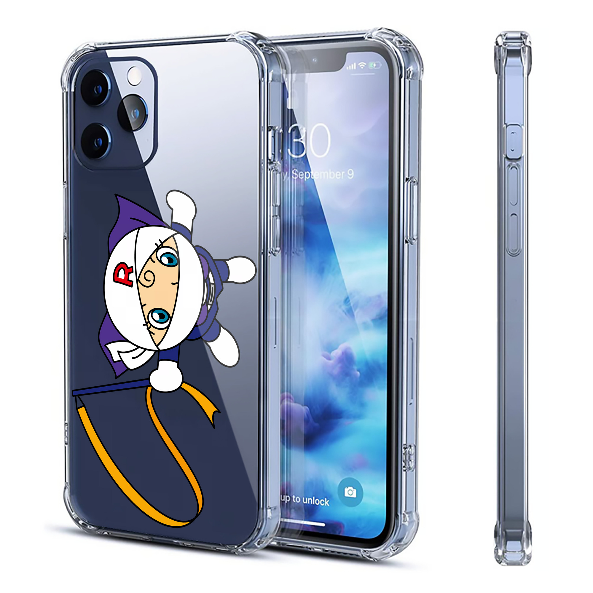 （画像用） アンパンマン Anpanman 【iPhone 12シリーズ対応】透明スマホケース（クリアソフトケース）